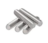 sourcing map 15Pcs M8 x 40mm Tige Filetée Entièrement 304 Inox Acier Droite Main Fil