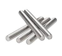 sourcing map 15Pcs M8 x 80mm Tige Filetée Entièrement 304 Inox Acier Droite Main Fil