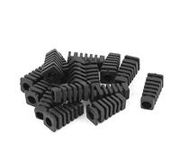 sourcing map 15pcs Manchon Cordon Traction Protecteur Fil d'alimentation Démarrage Gaine Flexible caoutchouc Passe-cable 27mmx7mm