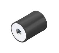 sourcing map 15x20mm M5 Fil femelle Silent Bloc Amortisseur Anti-vibration Support Caoutchouc Tampon plat