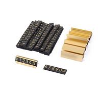 sourcing map 16 Ensembles de Support d'affichage de Prix, Support d'étiquette Ajustable avec Base en métal pour l'affichage de Prix, Cube de Support de Bloc pour Magasin de détail