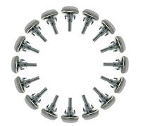 sourcing map 16 Pcs Pieds de Nivellement Meuble Réglable M6 x 25 x 30mm Pied de Meuble à Visser pour Meubles avec Écrous en T pour Pieds de Table
