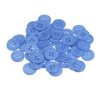 sourcing map 160Pcs 24L Bouton Résine Bleu Clair 15mm Boutons Mercerie Ronds Plats à 4 Trous Bouton à Coudre Artisanat Boutons pour Couture Vêtements et DIY Boutons d'Artisanat