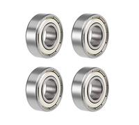 sourcing map 1623ZZ Roulements à Billes à Gorge Profonde Z2 5/8 x 1-3/8 x 7/16 Pouces Double Blindé Chrome Acier 4Pcs