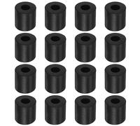 sourcing map 16pcs Caoutchouc Espaceur 0.8 pouce OD 0.24 pouce ID 0.4 pouce Épais Néoprène Rond Anti Vibration Isolation Tampons Rondelles Bagues Maison Voitures Bateau Accessoires, Noir