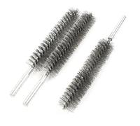 sourcing map 17cm long 25mm diamètre acier inoxydable Brosse nettoyage tube 3Pcs