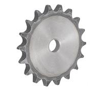 sourcing map 18 Dents Plat Châine Pignon Type A 1/2" Pas 12mm Alésage A3 Carbone Acier pour ISO 08B