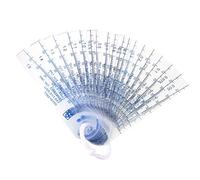 sourcing map 18 in 1 Plastique Jauge épaisseur 0.05-1.5mm Épaisseur Bouche-trou Outil Mesure pour Largeur écart