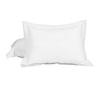 Sourcing Map 1800 Series Paire de taies d'oreiller en microfibre brossée Blanc 30,5 x 40,6 cm avec fermeture enveloppe