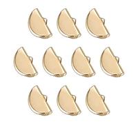 sourcing map 180pcs Ruban Ondulation Serrer Fins, 15 mm Moitié Rond Signet P Pouce Cordon Fin Fermoirs pour DIY Artisanat Fabrication, Or Ton