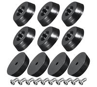 sourcing map 18mm L x 5mm H Rond Caoutchouc Pare-Chocs Pieds INOX Acier Vis et Rondelle pour Meubles Électronique Antidérapant 10pcs
