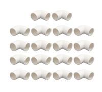 sourcing map 18pcs 20mm diamètre intérieur 90 Degré 2-Voies Tuyau PVC Raccords coudés Connecteurs