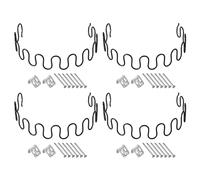 sourcing map 19,7" Canapé Ressort Remplacement avec Agrafes Clous 4 Paquet Rond Forme Ressort Inclinable Pièces pour Meubles Canapé Réparation Fixation Chaise Affaiblissement Siège, Noir