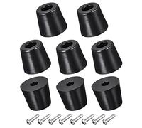 sourcing map 19mm L x 17mm H Rond Caoutchouc Pare-chocs Pieds Inox Acier Vis et Rondelle pour Meubles Électronique Antidérapant 8pcs