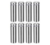 sourcing map (19x62mm Entretoise de Verre Vis Écartement Clou Publicitaire Montage Panneau Support Acrylique 8pcs