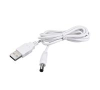 sourcing map 1m DC Mâle Puissance Fourniture 5.5x2.5mm Adaptateur à USB Bouchon Mâle Câble Blanc