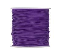 sourcing map 1mm Diamètre 328ft Latex Élastique Corde pour Bracelet Satin Décoratif Extensible Cordon Main Tricot Cordon Fil pour Bracelets, Perlage, Bricolage Création, Foncé Violet
