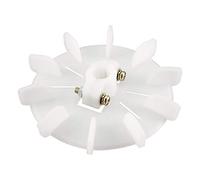 sourcing map 1Pcs 129 * 14mm Air Compressor Part Blanc Plastique Replacement Motor Fan Vane 10 aubes