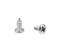sourcing map 2.2x5mm Auto-taraudage Vis Cruciforme Tête Cylindrique Bombée Vis 316 INOX Acier Fixations Boulons 50Pcs