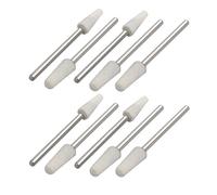 sourcing map 2,35mm Tige Dia 5mm tête conique monté Mandrin 10pcs blanc pointe meulage