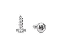 sourcing map 2.3x8mm Auto-taraudage Vis Cruciforme Tête Cylindrique Bombée avec Rondelle Vis 304 INOX Acier Fixations Boulons 50Pcs