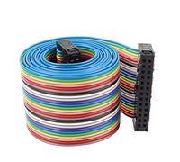 sourcing map 2.54mm Brai 26 Broche 26 Façon F/F Rainbow IDC Plat Ruban Câble connecteur 118cm