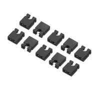 sourcing map 2.54mm Jumelage Casquettes Standard Circuit Planche Jumelage Casquette Shunts Court Circuit Connection Broche Blocs, Noir Paquet de 200