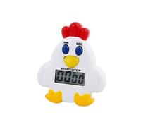 sourcing map- 2.7X2.3x0.9 LCD Minuterie cuisine à gros chiffres bruyante Support, Blanc