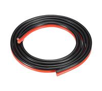 sourcing map 2 Conducteur Parallèle Silicone 16AWG 16 Jauge Rouge Noir