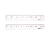sourcing map 2 en 1 Ensemble Droit Plastique Règle 15cm Métrique Plastique Transparent Outil Mesure avec Ligne Ondulée pour Classrooms Home Office