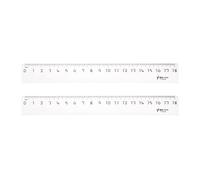 sourcing map 2 en 1 Ensemble Droit Plastique Règle 18cm Métrique Plastique Transparent Outil Mesure avec Ligne Ondulée pour Classrooms Home Office