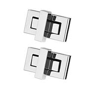 sourcing map 2 Ensemble Rectangulaire Bourses Torsion Serrure Embrayages Fermetures pour Bricolage Fabrication Sacs Argent 44mm x 22mm