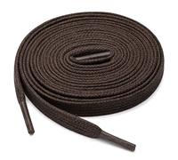 sourcing map 2 paires de bottes en cuir de coton ciré chaussures décontractées lacets plats pour hommes femmes Marron foncé 160cm / 62.99"