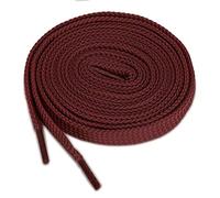 sourcing map 2 paires de lacets creux lacets plats épais pour unisexe Bordeaux 120cm / 47.24"
