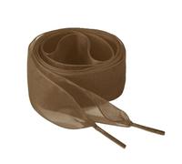 sourcing map 2 paires de lacets plats en fil de neige de 2,5 cm de large lacets transparents pour baskets Café 120cm/47