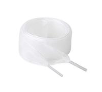 sourcing map 2 paires de lacets plats en fil de neige de 2,5 cm de large lacets transparents pour baskets blanc 120cm/47