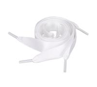 sourcing map 2 Paires Lacets Chaussures Satin Ruban Plat Chaussures Toile Femmes blanc 90cm/35.4"