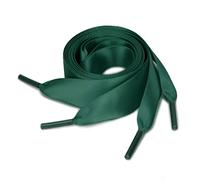 sourcing map 2 Paires Lacets Chaussures Satin Ruban Plat Chaussures Toile Femmes Vert foncé 50cm/19.7"