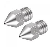 sourcing map 2 Paquet 0,6mm Imprimante 3D Buse Acier Inox Buse pour Extrudeuse, 1,75mm Filaments