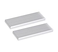 sourcing map 2 Paquet M.2 SSD Dissipateur Thermique Refroidisseur avec Thermique Coussin Alliage Aluminium Chauffage Évier réfrigération Évier pour Ordinateur Portable, 70X22X6mm, Blanc