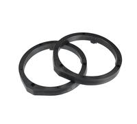 sourcing map 2 pcs 16,5 cm Plastique Noir Haut-Parleur de Voiture Spacer Adaptateur Bague de Support de Montage