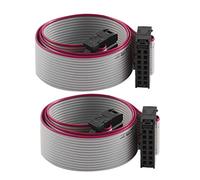 sourcing map 2 pcs 30cm Câble Extension Disque Dur Câble Plat Câble Nappe | pour Carte mère, IDC 14 épingles