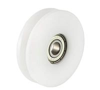sourcing map 2 Pcs 4.7mm de profondeur Métal Roue de roulement à billes de poulie guidage de rainure en V 8x50x12mm