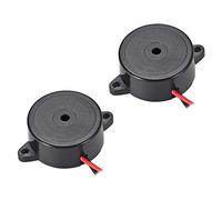 sourcing map 2 Pcs DC 3-24V Actif Buzzer Électronique Alarme Sondeur Son Continu Bip Haut-Parleur 27mm Trou Distance