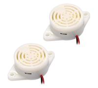 sourcing map 2 Pcs DC 3-24V Buzzer Électronique Actif Alarme Piezo Sondeur Continue 90dB Bip Haut-Parleur