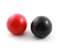 sourcing map 2 pcs M12 x 40 mm Filetage rond en plastique 40 mm Dia Boule Levier Bouton Noir Rouge