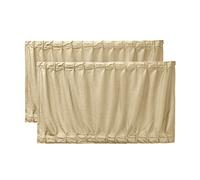 sourcing map 2 Pcs Pare Soleil Voiture Vitre Latérale Réglable Beige Rideau Pare-Soleil Fenêtre Protection UV 70x39cm