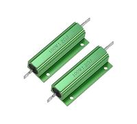 sourcing map 2 Pcs Résistance à Boîtier en Aluminium 100W 1,2 Ohm Vert