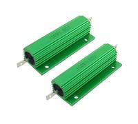 sourcing map 2 pcs Résistances bobinées enveloppées d'aluminium vert 100W 0,8 Ohms 5%
