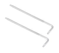 sourcing map 2 Pcs T10 Inviolable Torx étoile Clé 3.8 pouce Long Bras | à Embout L-Forme, CR-V Acier